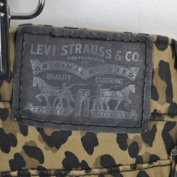 Levis 720 High Rise Supper Skinny Leopard Print Womens 34 Stretch 5 Pockets - Picture 10 of 10